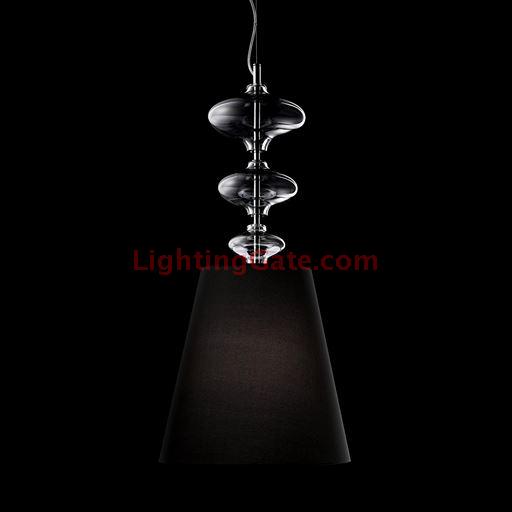 Eva 7057 Suspension Lamp in Glass with Black Shade
