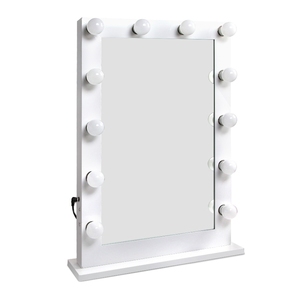 7550-WH Make Up Mirror with LED Lights - White