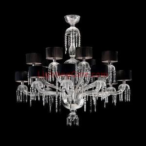 Premiere Dame 5696 16 Chandelier in Glass with Black Shade