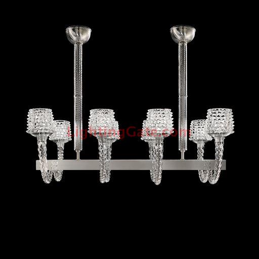 Florian 5717 08 Chandelier in Glass with Polished Chrome Finish
